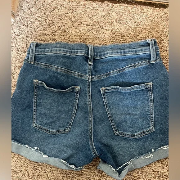 SONOMA Mid-Rise Distressed Denim Shorts in Blue - Picture 2 of 2